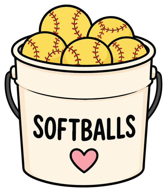 Softballs Bucket - Softball Sticker - Footnotes Paper