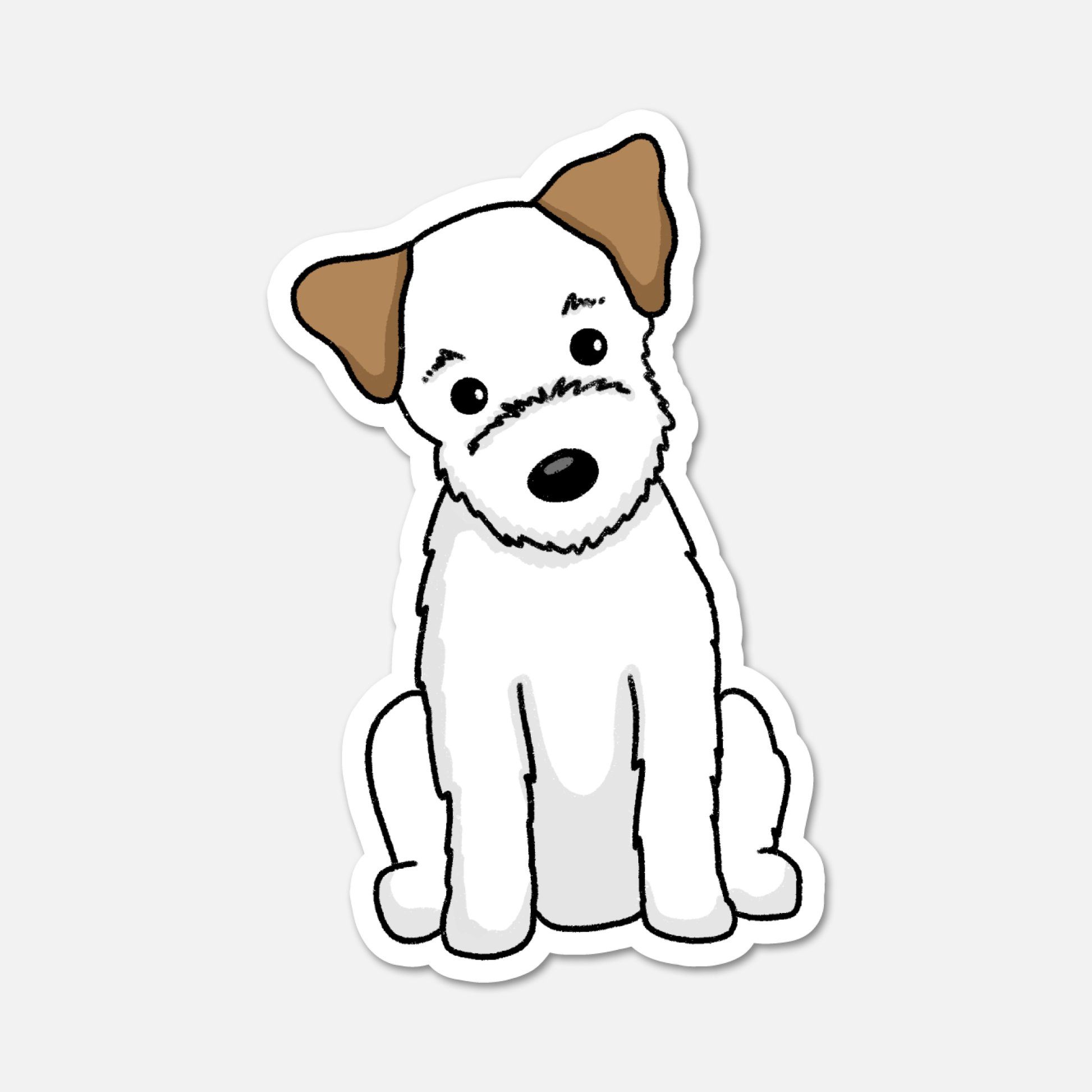 Sparky, The Jack Russell Terrier - Dog Sticker - Footnotes Paper