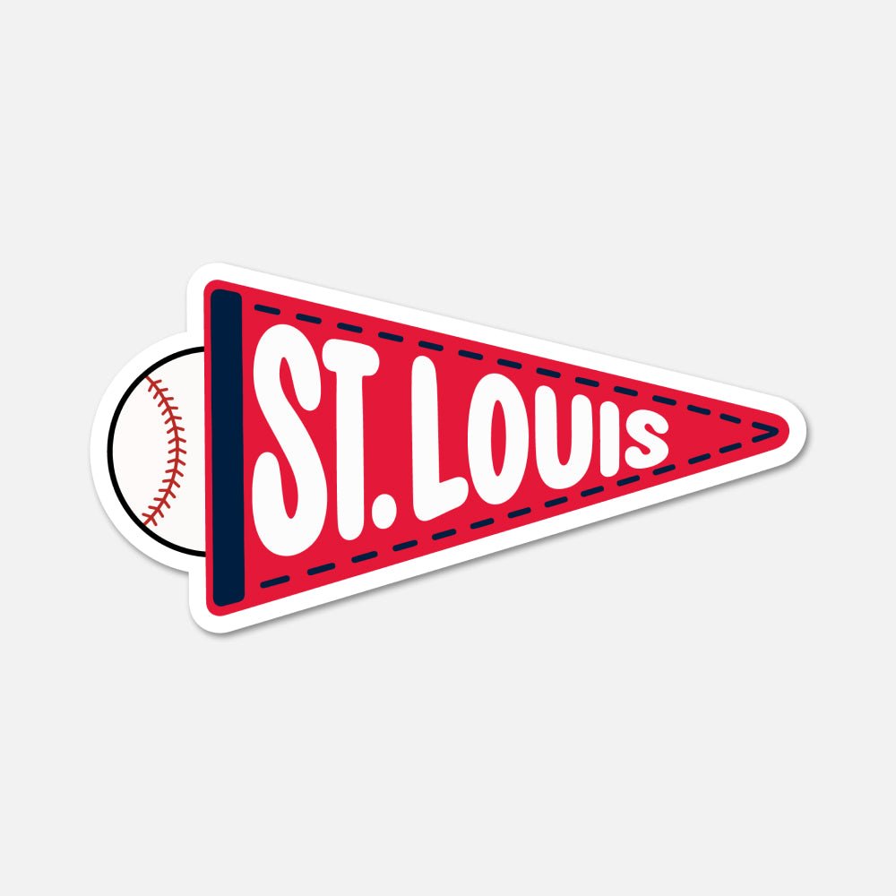 St. Louis Baseball Pennant - Sports Sticker - Footnotes Paper