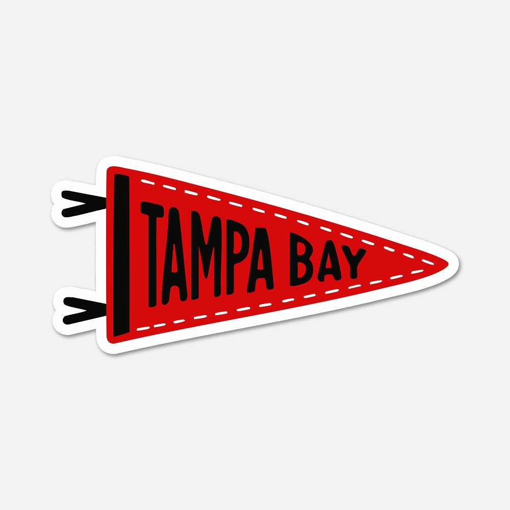 Tampa Bay Football Pennant Sticker - Footnotes Paper