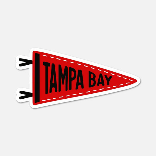 Tampa Bay Football Pennant Sticker - Footnotes Paper