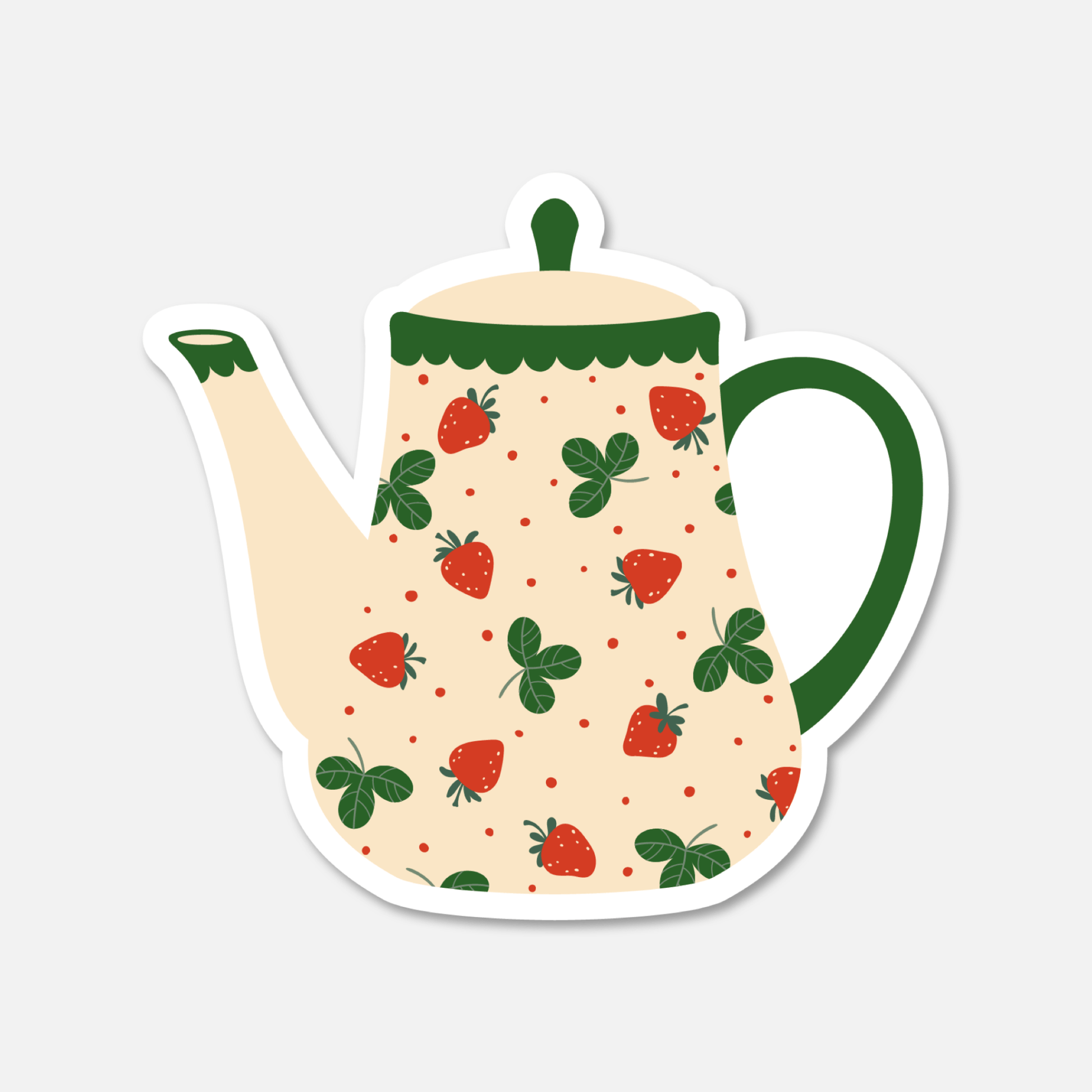 Teapot With Strawberries - Footnotes Paper