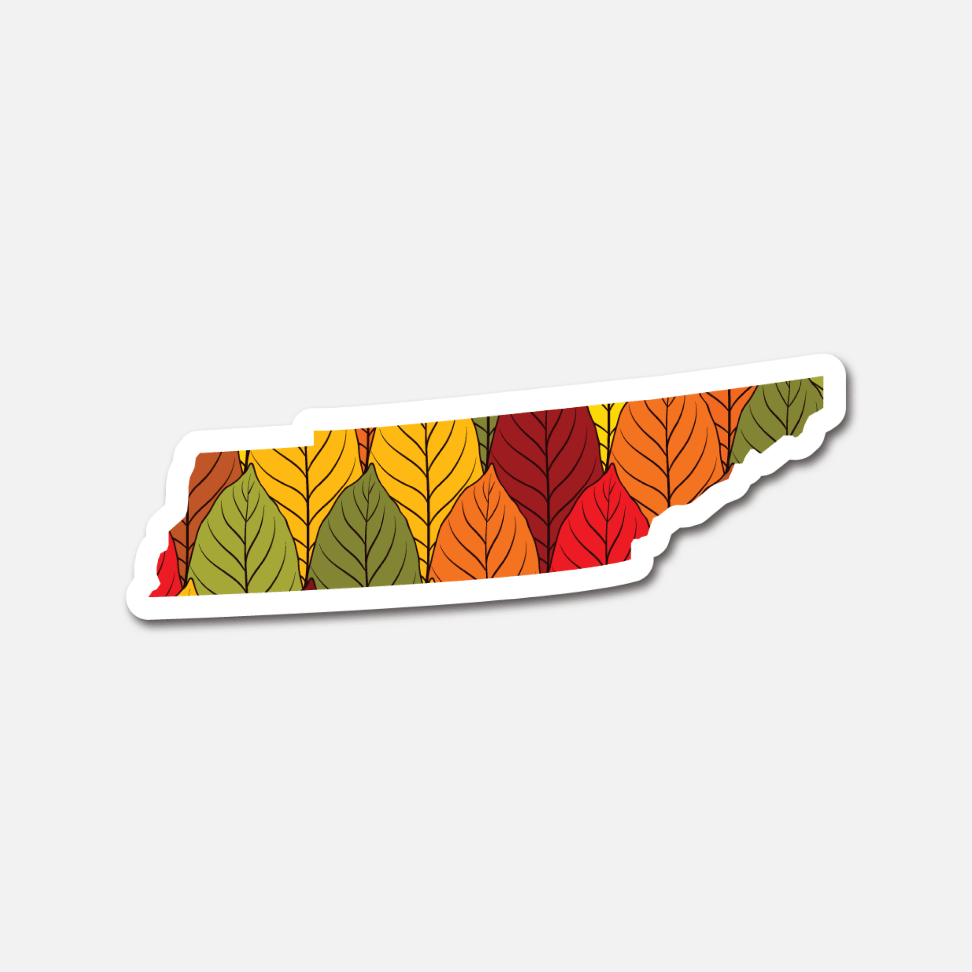 Tennessee Autumn Leaves – State Sticker - Footnotes Paper