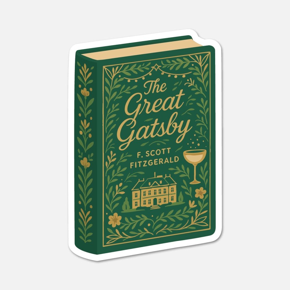 The Great Gatsby by F. Scott Fitzgerald - Book Sticker - Footnotes Paper