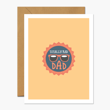 Totally Rad Dad - Father's Day Greeting Card - Footnotes Paper