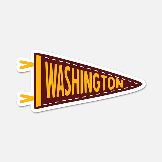 Washington Football Pennant Sticker - Footnotes Paper