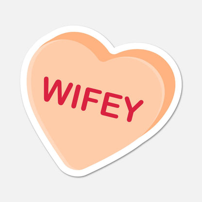 Wifey Candy Heart Sticker - Footnotes Paper