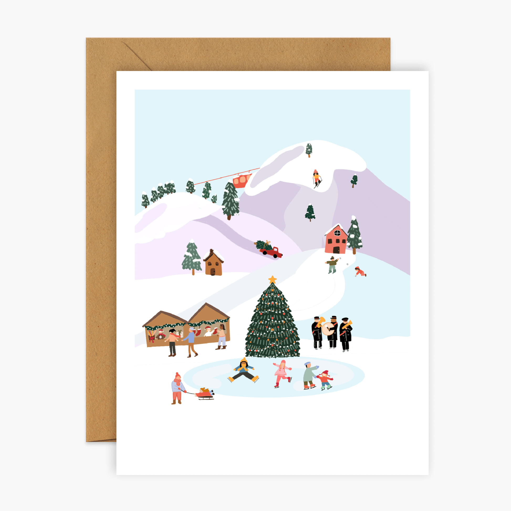 Winter Village Illustration - Footnotes Paper