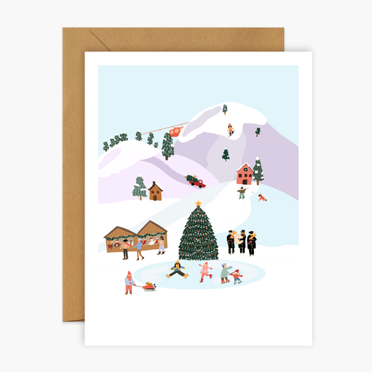 Winter Village Illustration - Footnotes Paper