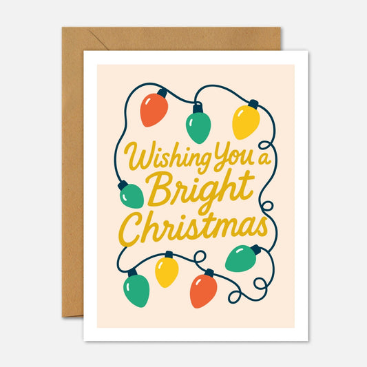 Wishing You A Bright Christmas Card - Footnotes Paper