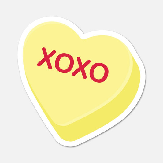 XOXO Candy Heart Sticker - Footnotes Paper