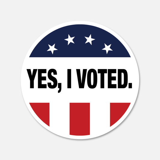 Yes, I Voted Sticker - Footnotes Paper