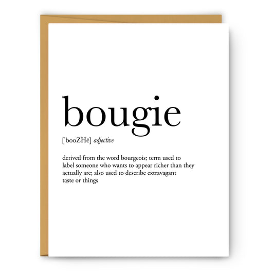 Bougie Definition Everyday Card