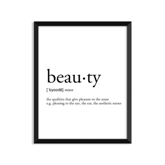 Beauty Definition - Unframed Art Print Or Greeting Card