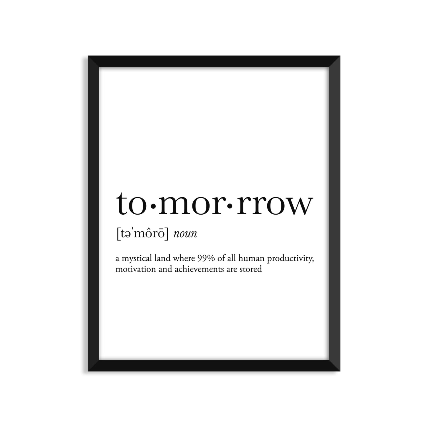 Tomorrow Definition Everyday Card