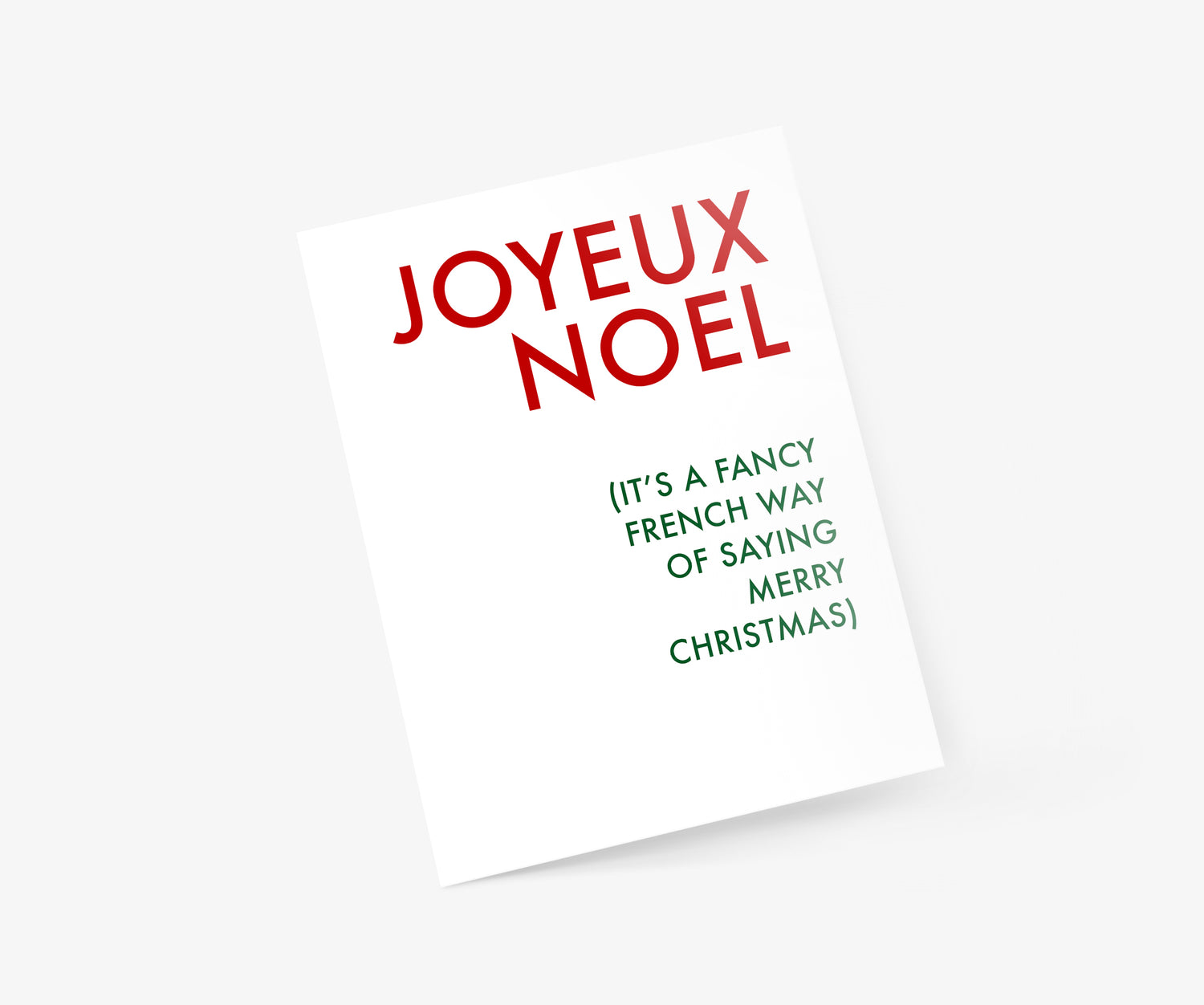 Joyeux Noel French Christmas Card | Footnotes Paper