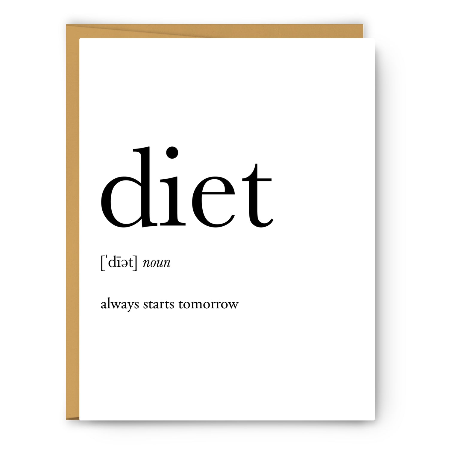 Diet Definition Everyday Card
