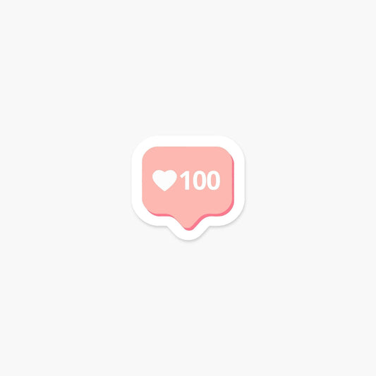100 Likes Notification Sticker - Footnotes Paper