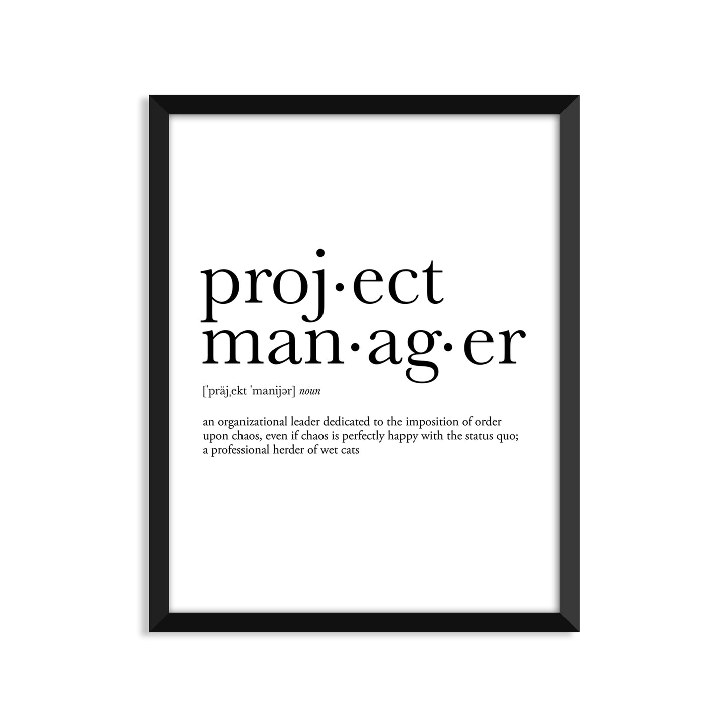 Project Manager Definition Everyday Card