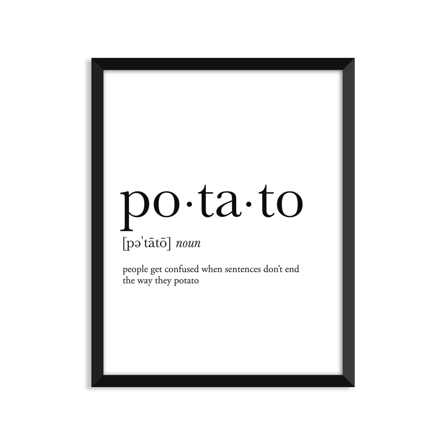 Potato Definition Everyday Card