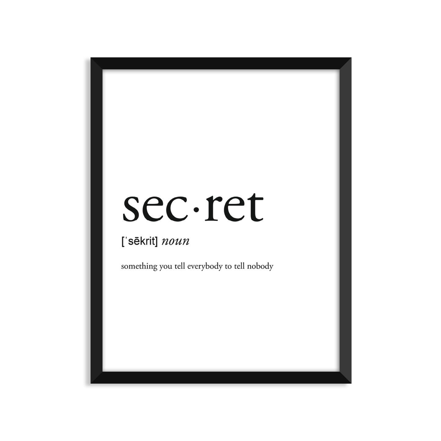 Secret Definition - Unframed Art Print Or Greeting Card