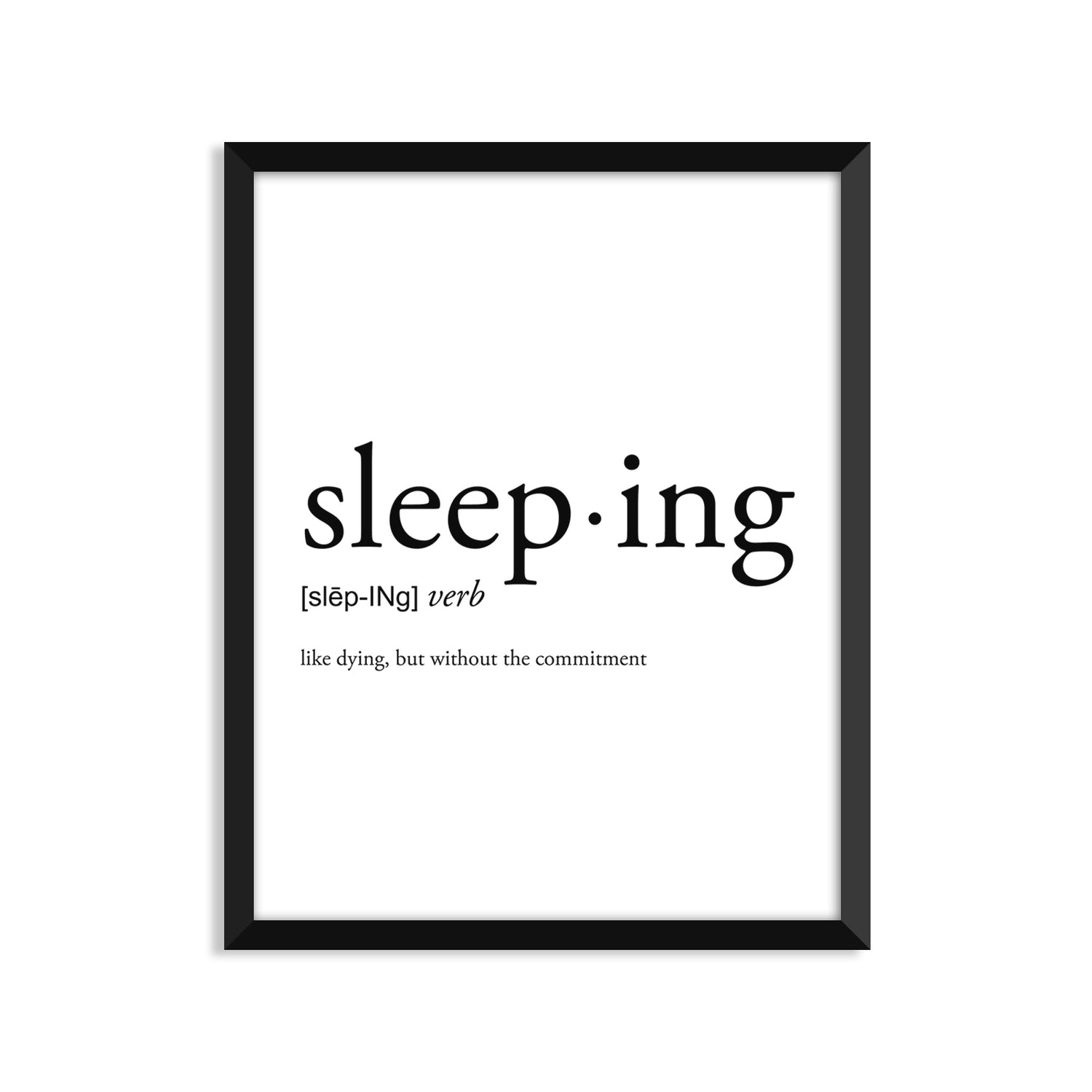 Sleeping Definition - Unframed Art Print Or Greeting Card