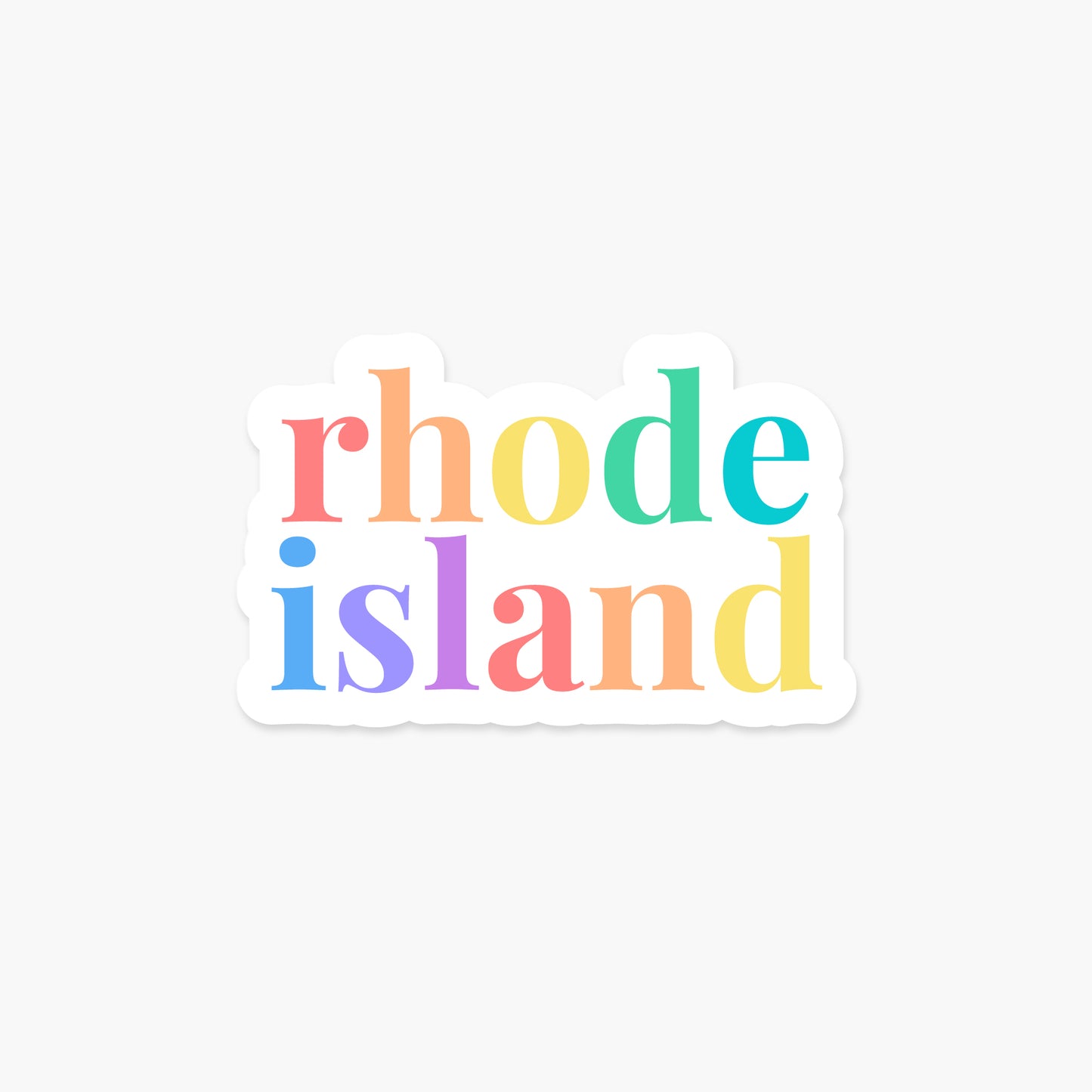 Rhode Island US State - Everyday Sticker | Footnotes Paper
