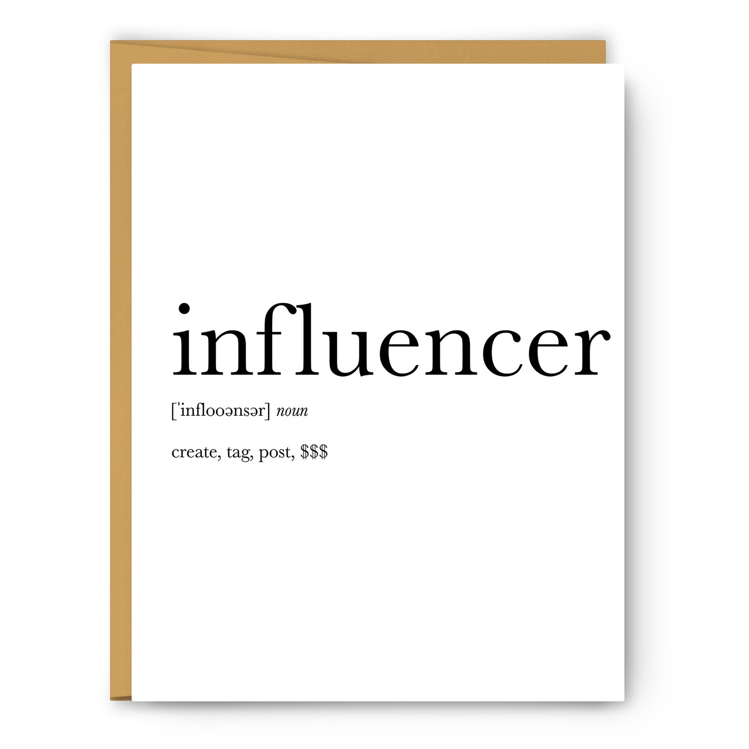 Infleuncer Definition - Unframed Art Print Or Greeting Card