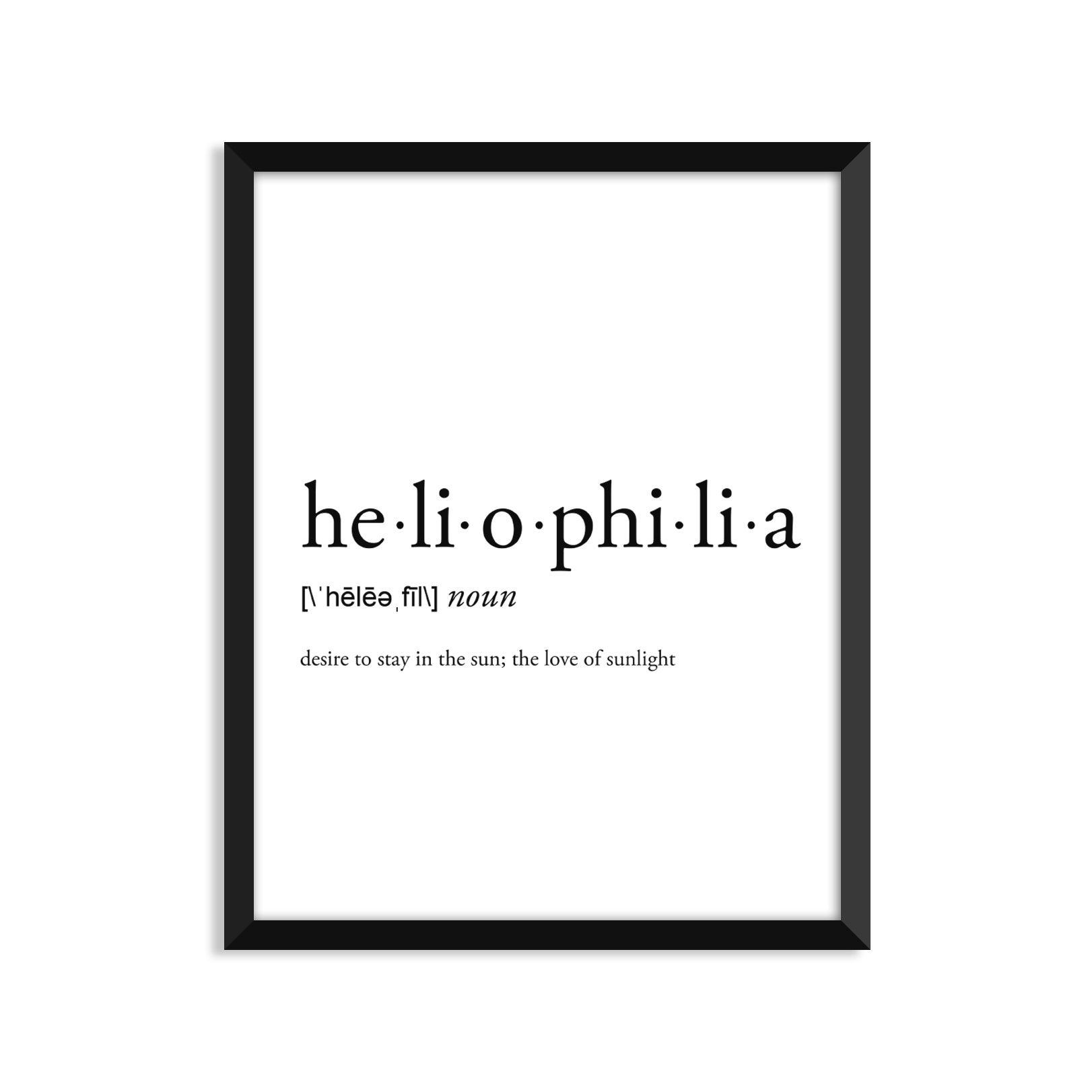 Heliophilia Definition Everyday Card