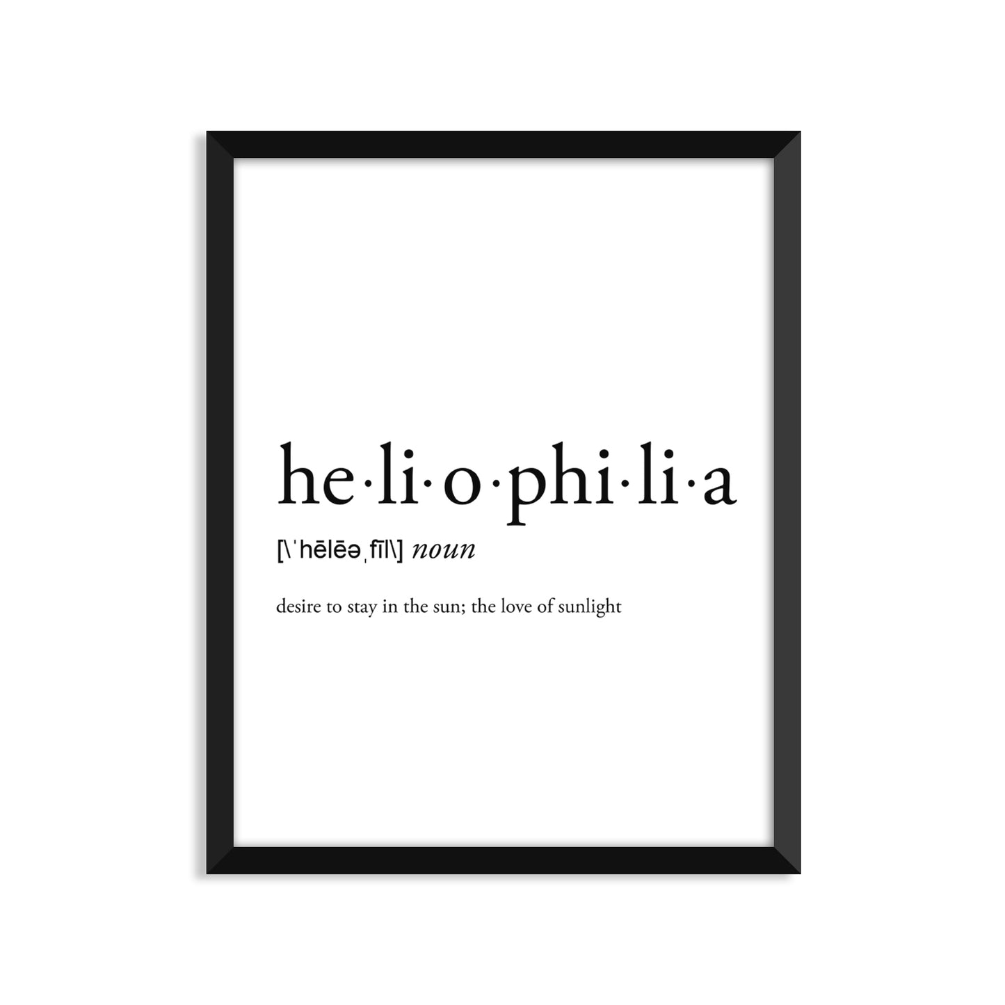 Heliophilia Definition Everyday Card