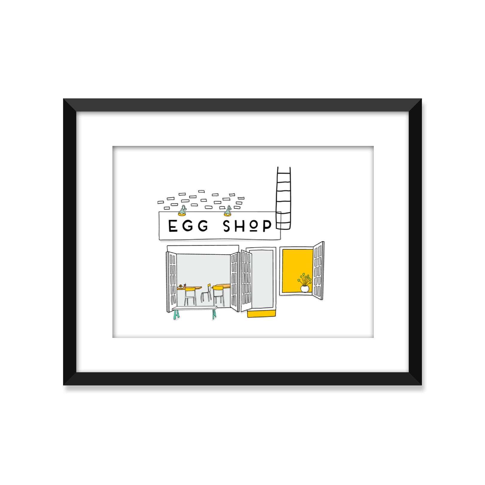 Around New York Egg Shop - Unframed Art Print Or Greeting Card