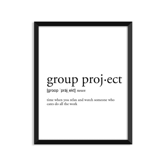 Group Project Definition - Unframed Art Print Or Greeting Card