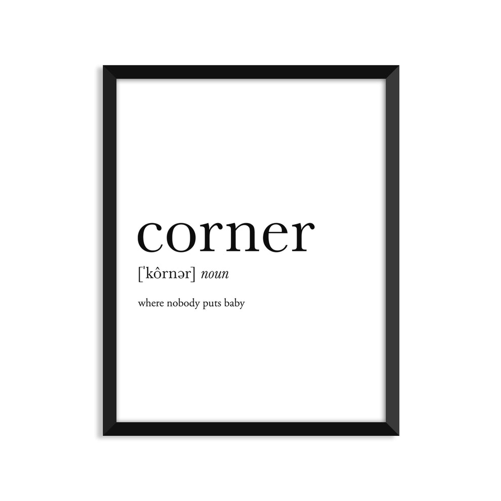 Corner Definition Greeting Card - Unique Funny Gift | Footnotes Paper