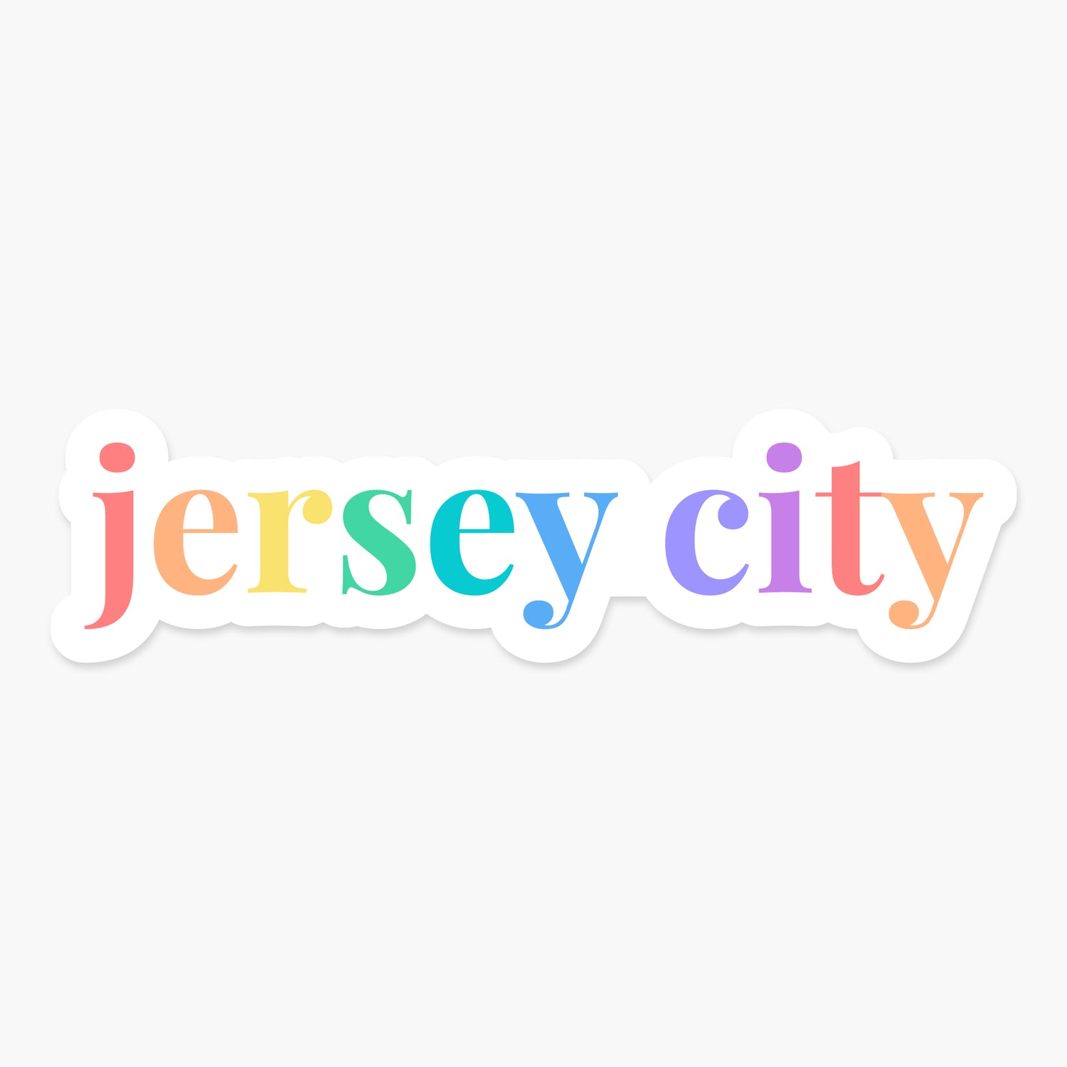 Jersey City, New Jersey - Everyday Sticker | Footnotes Paper