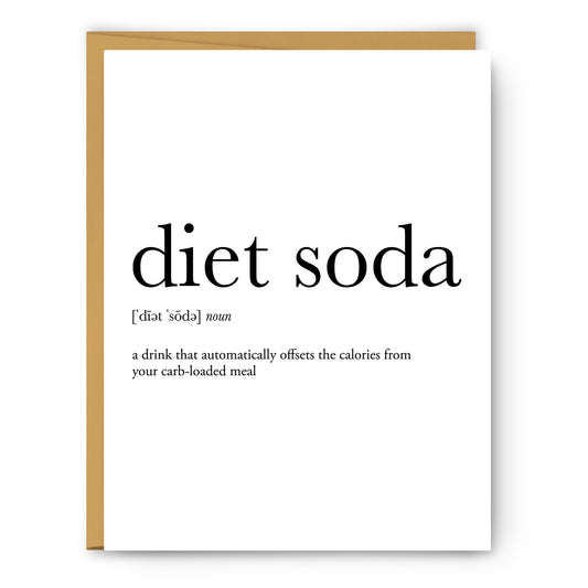 Diet Soda Definition - Unframed Art Print Or Greeting Card