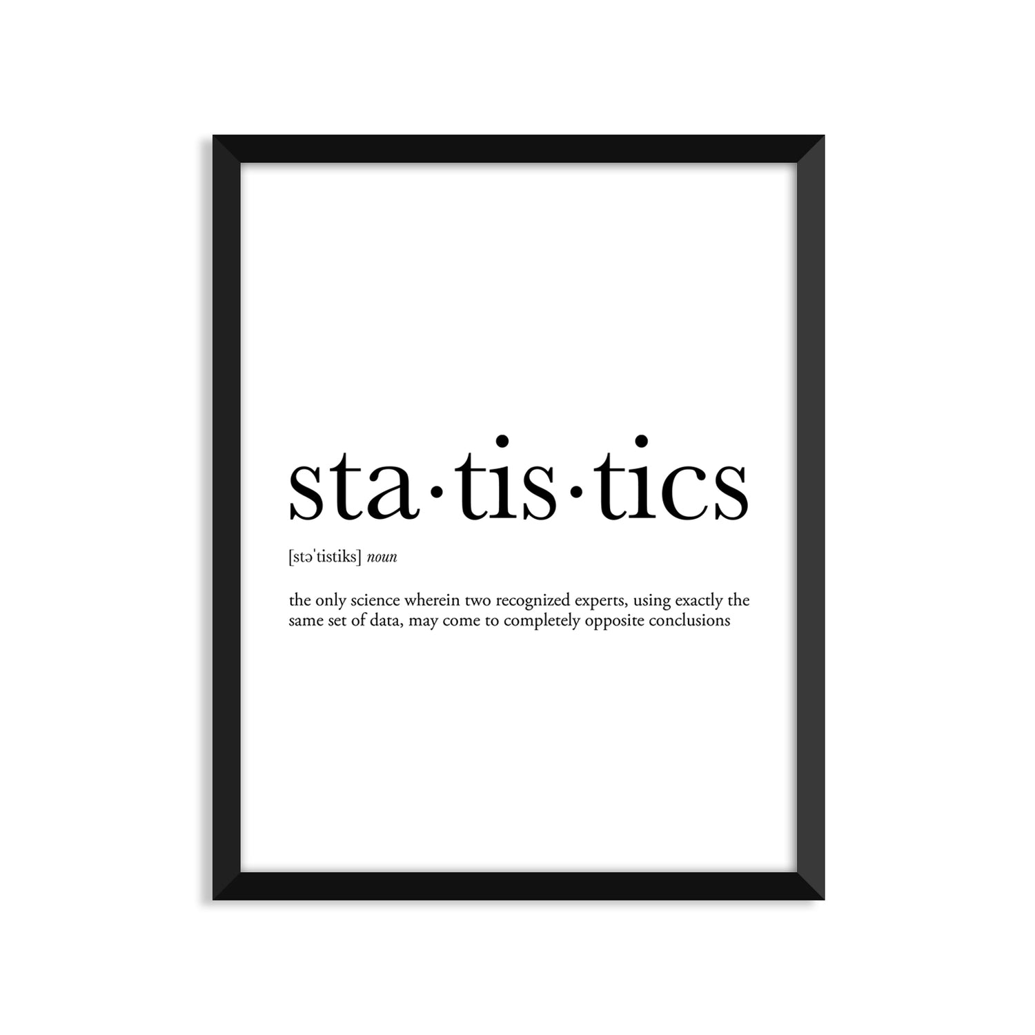 Statistics Definition Everyday Card