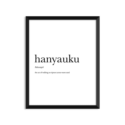 Hanyauku Definition - Unframed Art Print Or Greeting Card