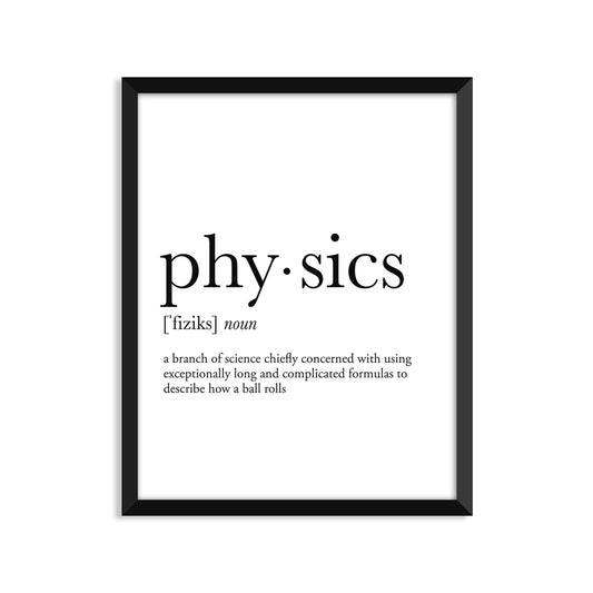 Physics Definition Everyday Card