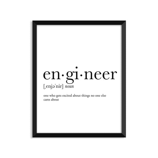Engineer Definition Everyday Card