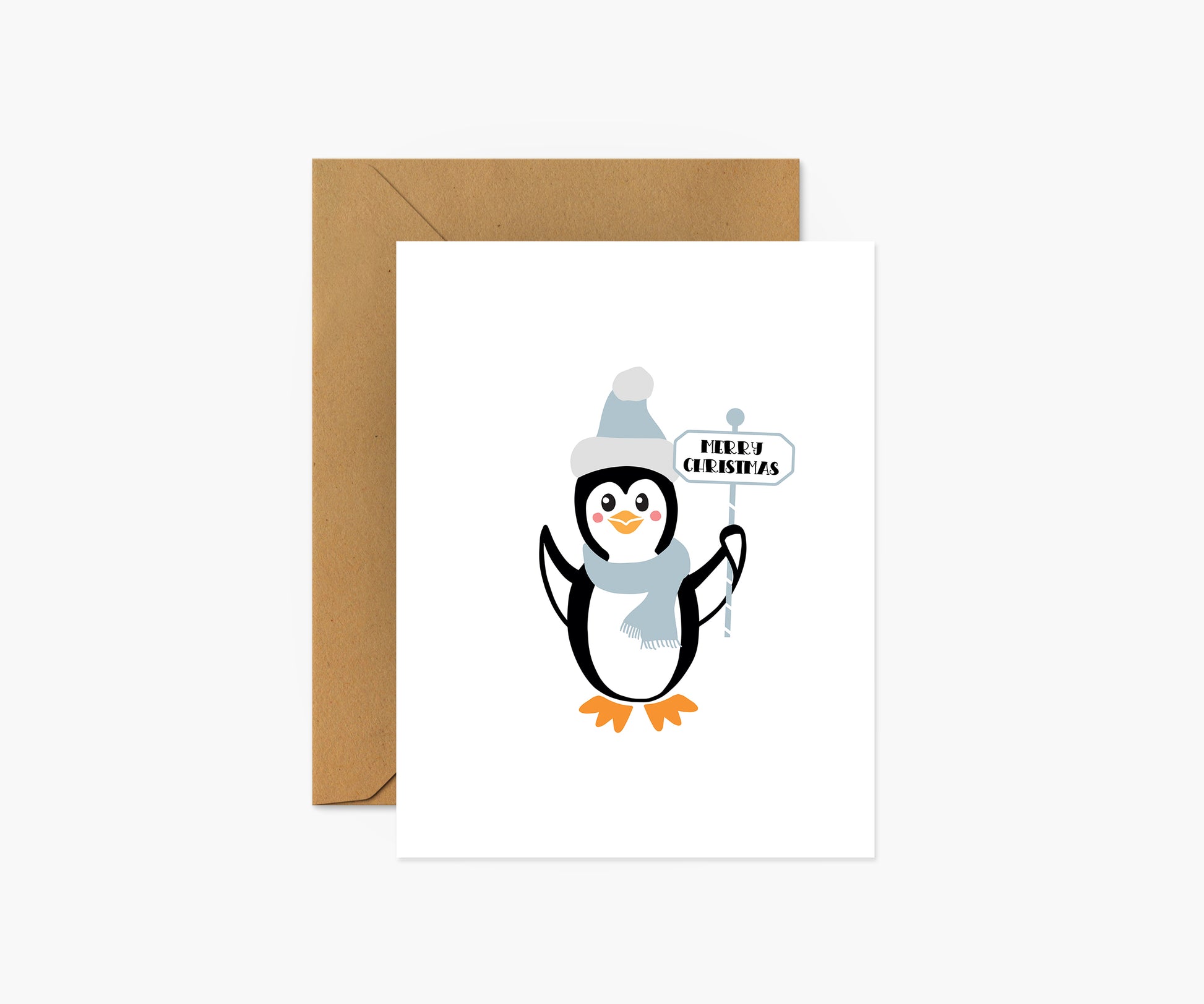 Merry Christmas Penguin Christmas Card | Footnotes Paper