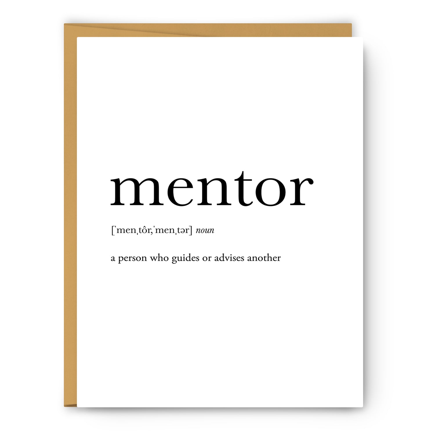 Mentor Definition - Unframed Art Print Or Greeting Card