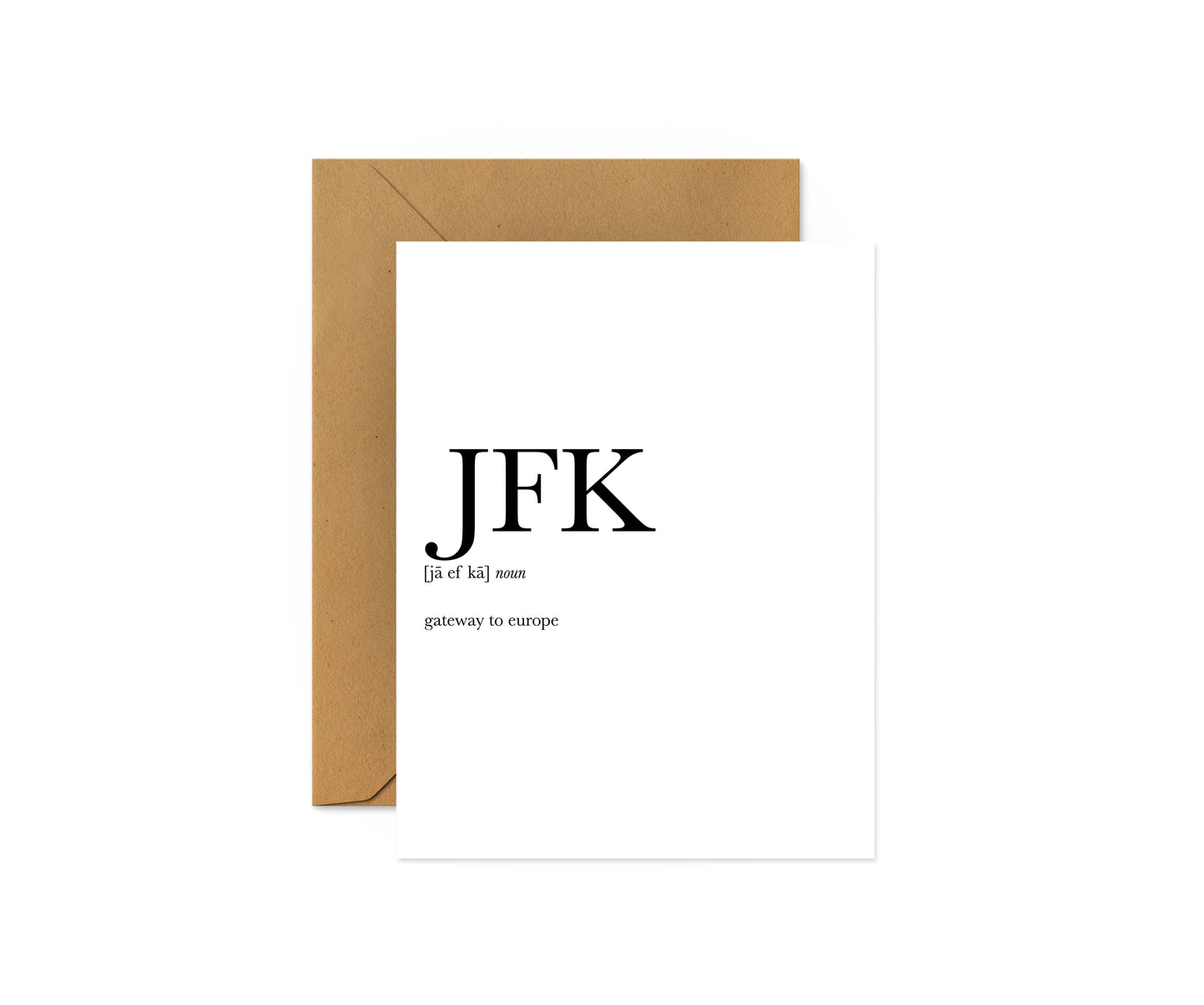 JFK Definition - New York City Everyday Card | Footnotes Paper