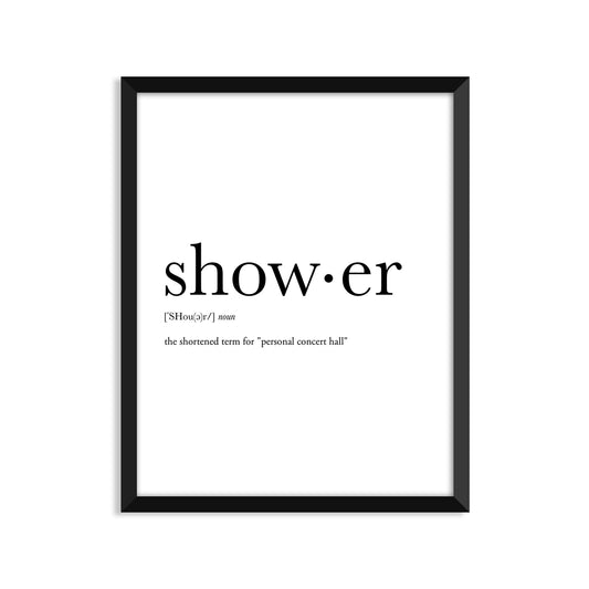 Shower Definition - Unframed Art Print Or Greeting Card
