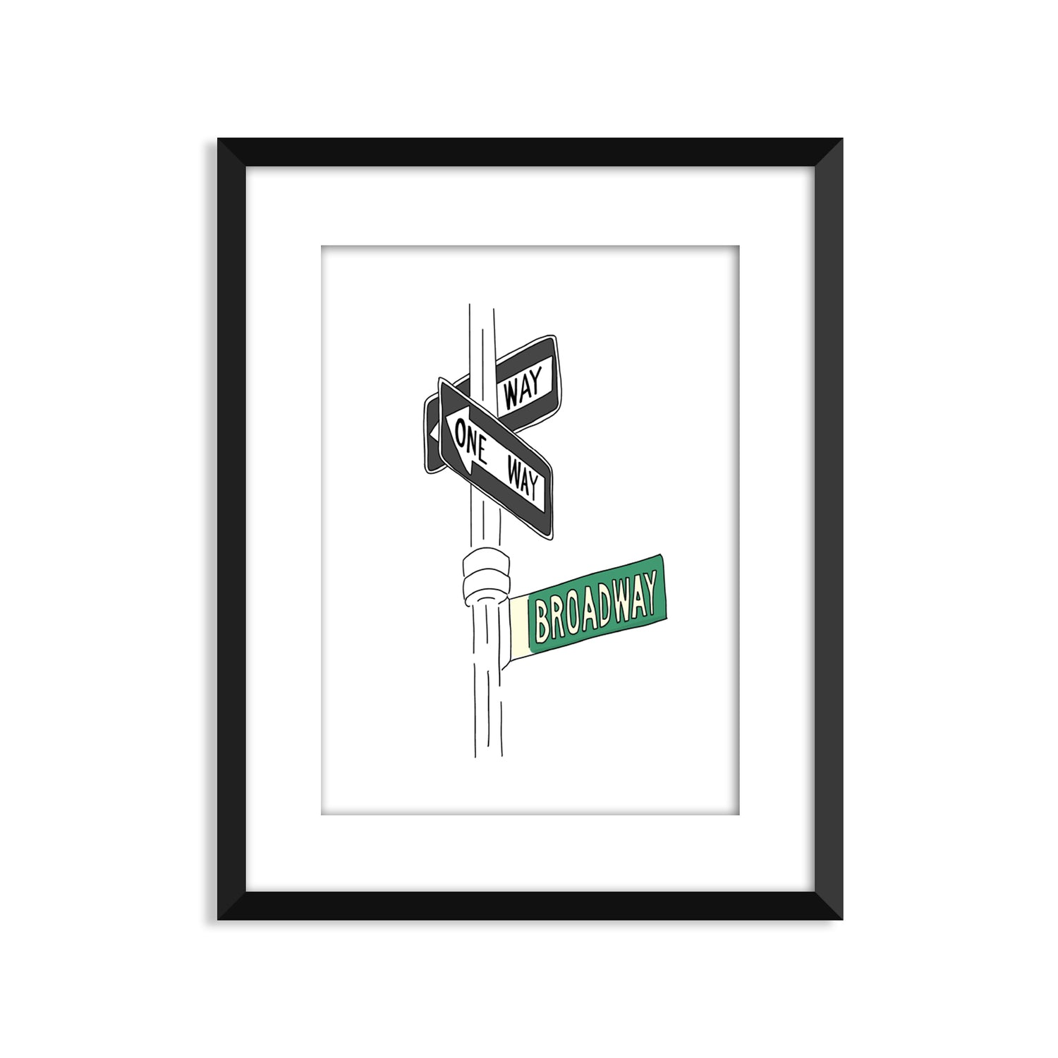 Around New York Street Signs Broadway - Unframed Art Print Or Greeting Card
