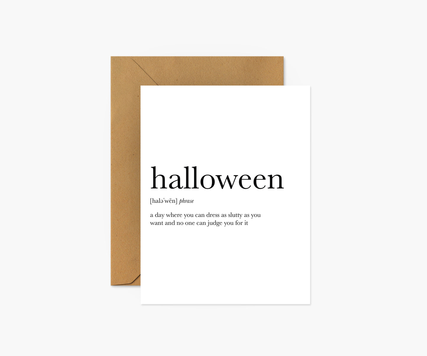 Halloween Definition Halloween Card | Footnotes Paper
