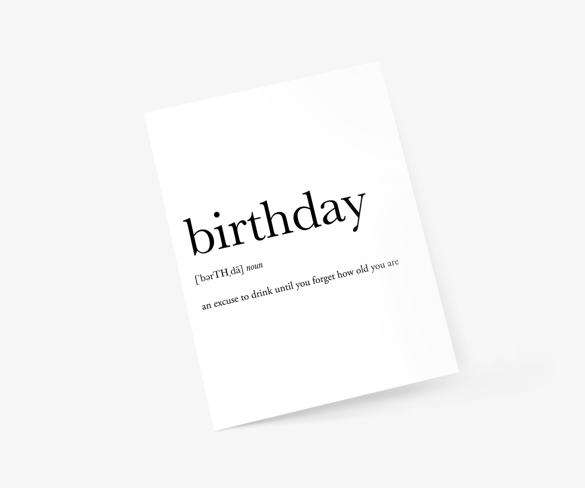 Birthday Definition Birthday Card | Footnotes Paper