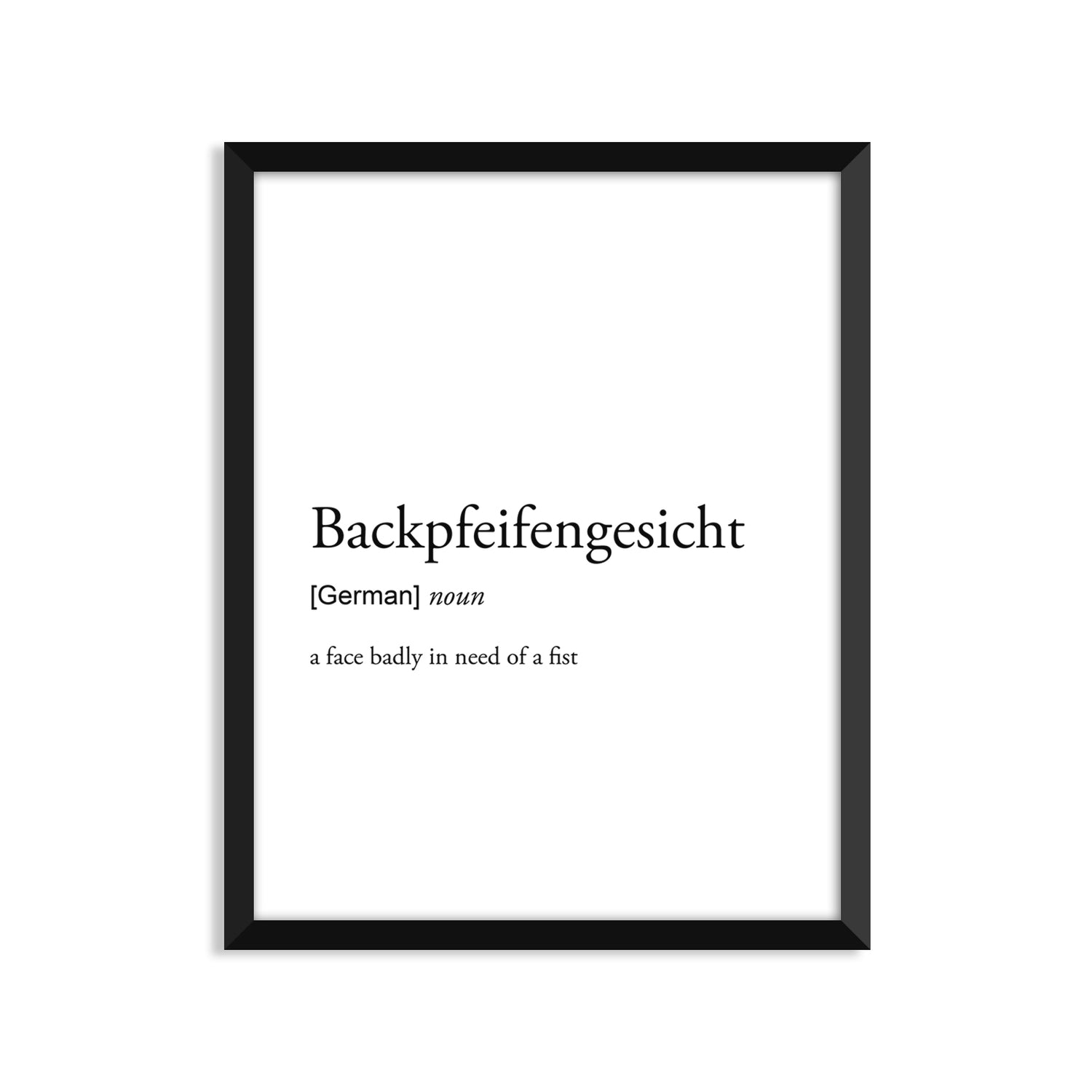 Backpfeifengesicht Definition - Unframed Art Print Or Greeting Card