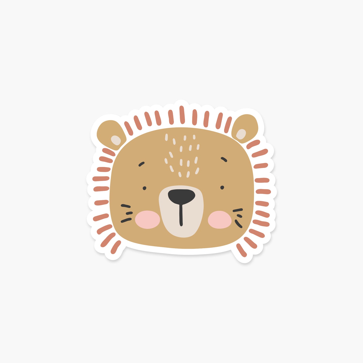 Lion Head - Animal Sticker | Footnotes Paper