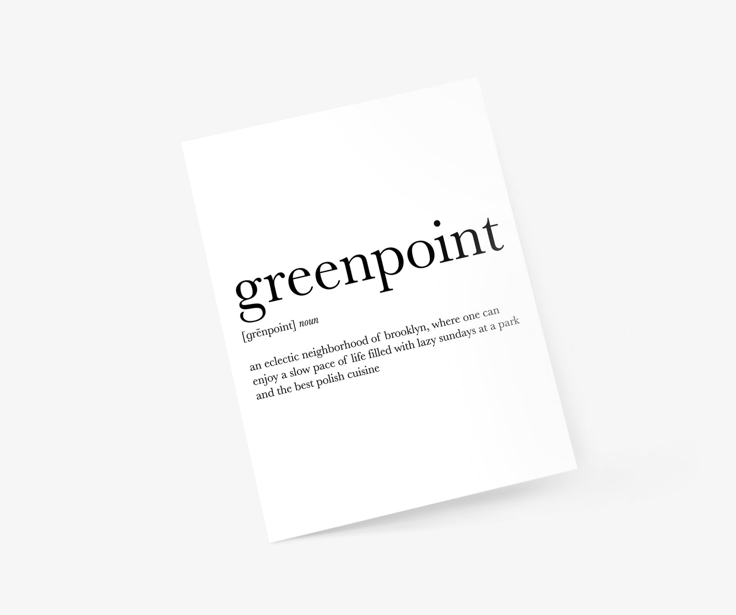 Greenpoint Definition - New York City