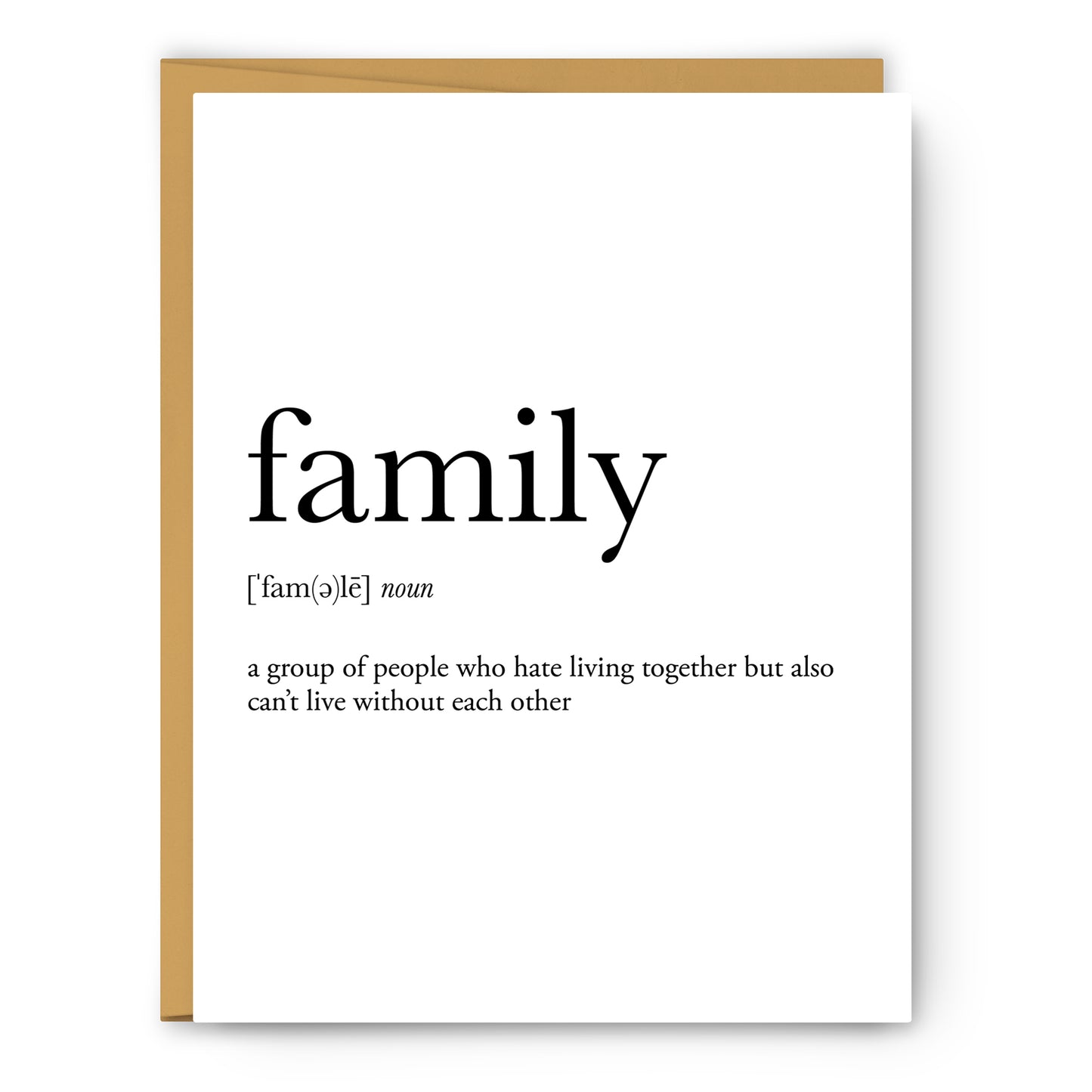Family 2 Definition - Unframed Art Print Or Greeting Card